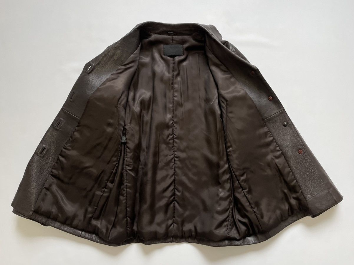 Prada A/W 2000 Button Front Brown Leather Jacket Size US S / EU 44-46 / 1 - 9 Thumbnail