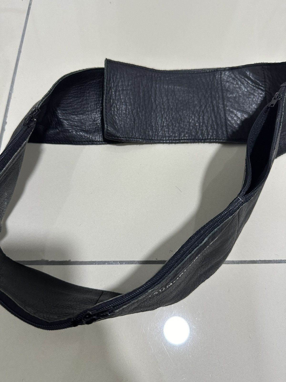 Issey Miyake Tsumori Chisato Belt Waist Bag Leather 3 Pocket Design Size 30 - 4 Thumbnail