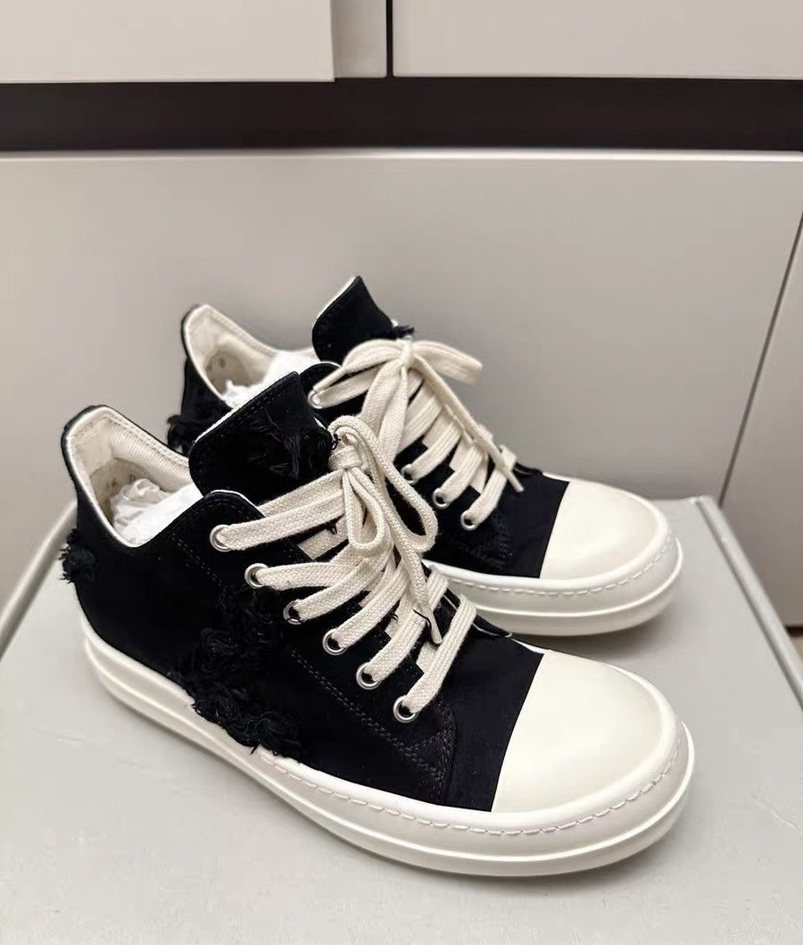 Rick Owens Rick Owens DRKSHDW black and white low-top distressed Size US 6 / IT 36 - 5 Thumbnail