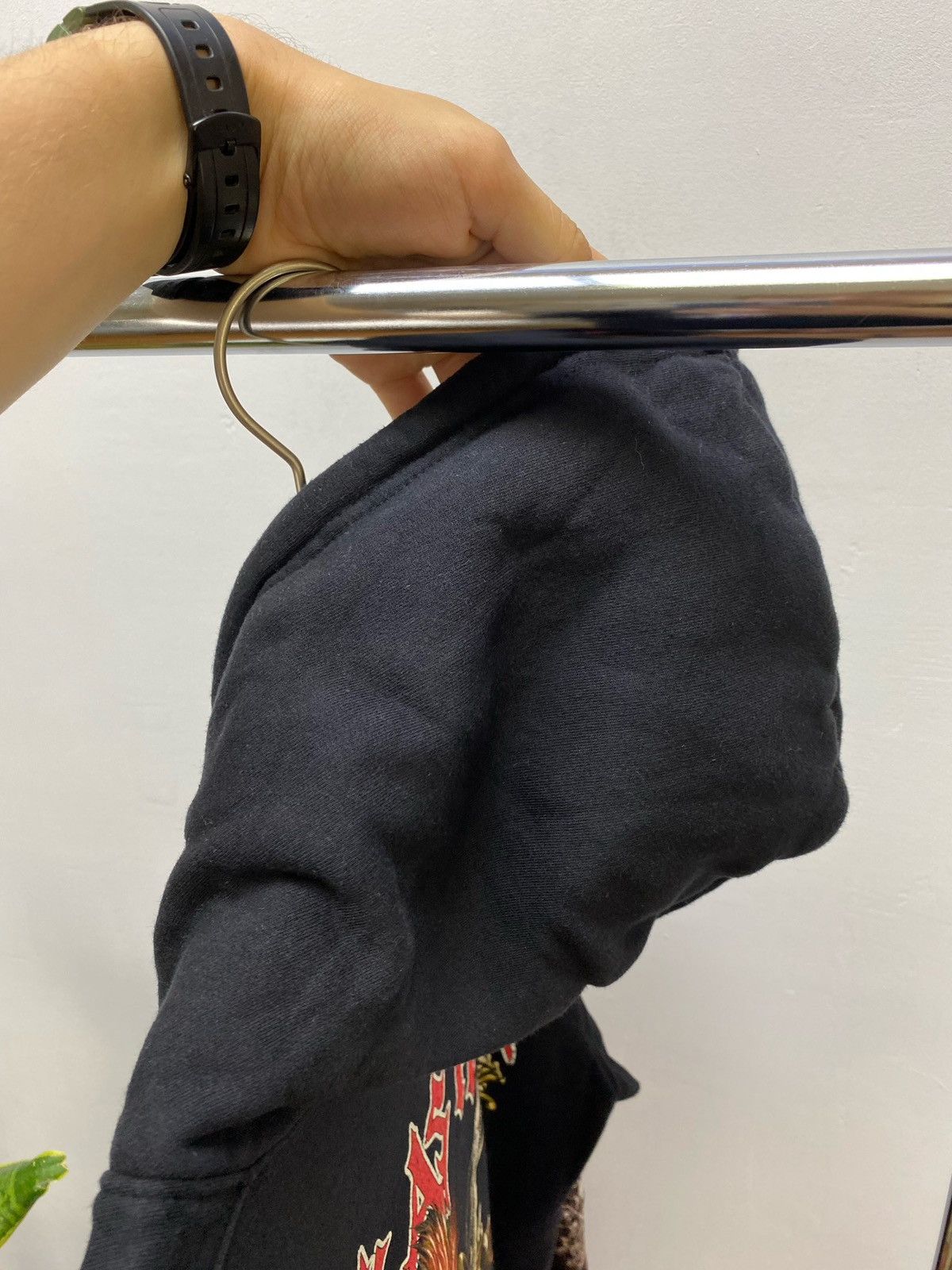 Japanese Brand × Vintage Vintage Y2K Hot AS Hell Burning Skeleton Rider Hoodie Size US L / EU 52-54 / 3 - 20 Thumbnail