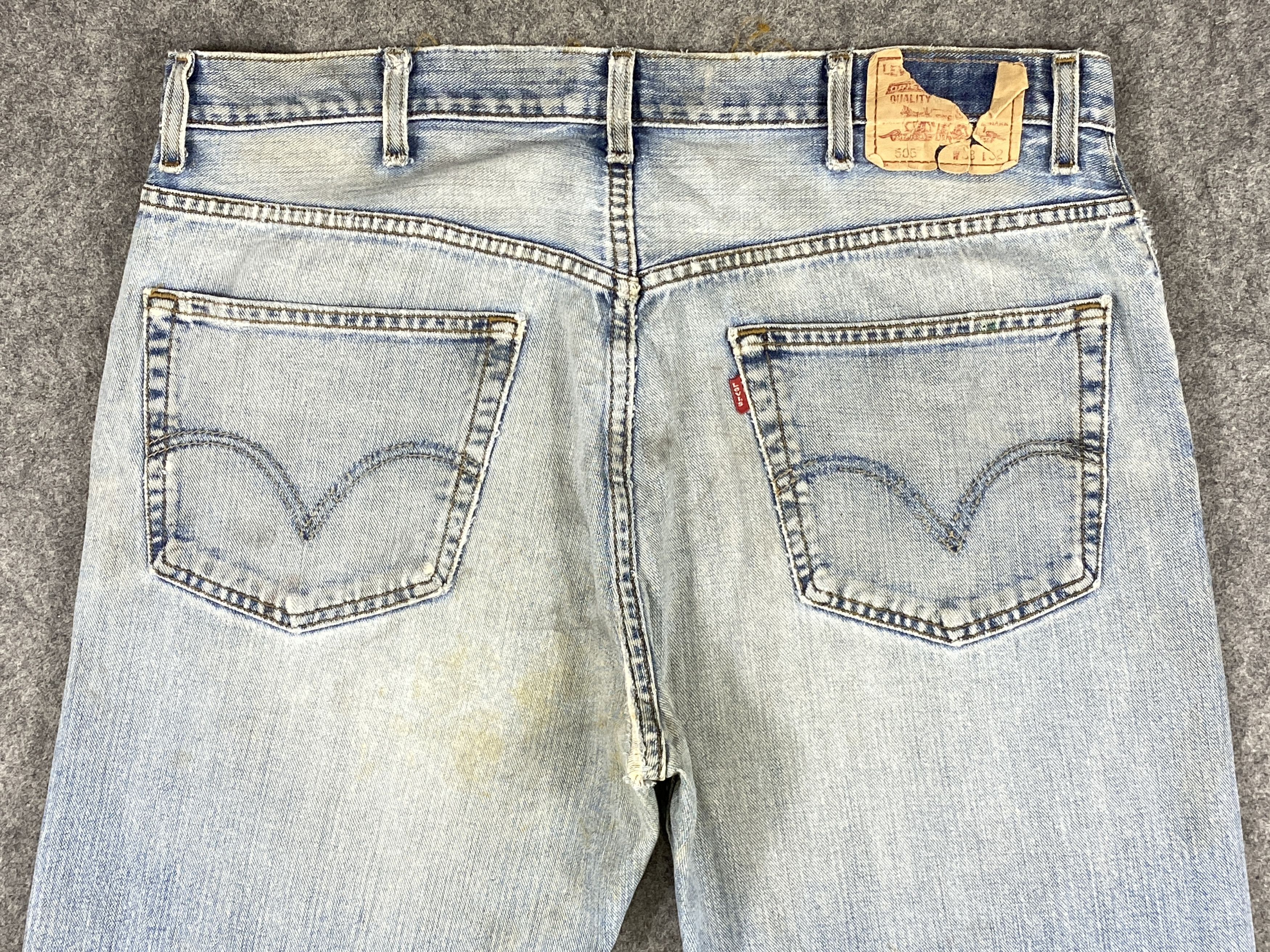 Japanese Brand Dirty Used Blue Vintage Levi's 505 39x31.5 Denim -JN1816 Size US 39 - 4 Thumbnail