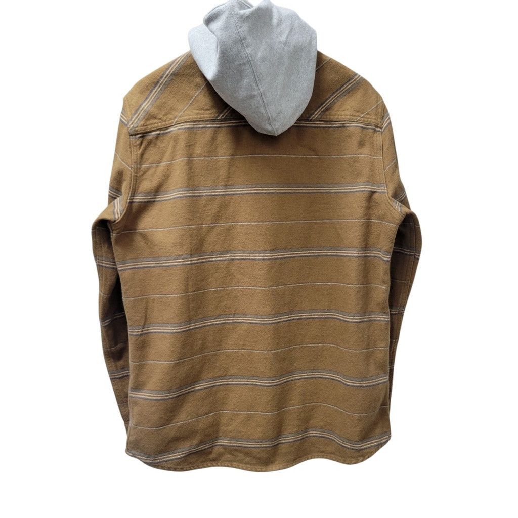 O'Neill ONeill Men's Long-Sleeves Button-Up Brown Striped Hoodie Shi Size US L / EU 52-54 / 3 - 4 Thumbnail