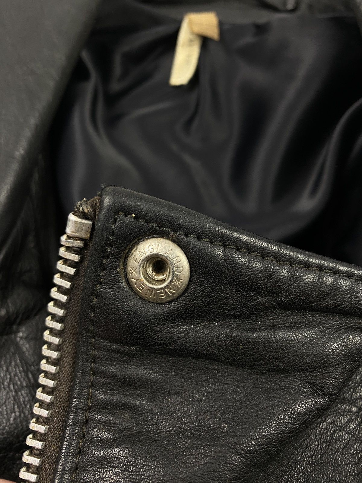 Vintage 1970s Vintage Distressed Kawasaki Heavy Leather Biker Jacket Size US M / EU 48-50 / 2 - 22 Thumbnail