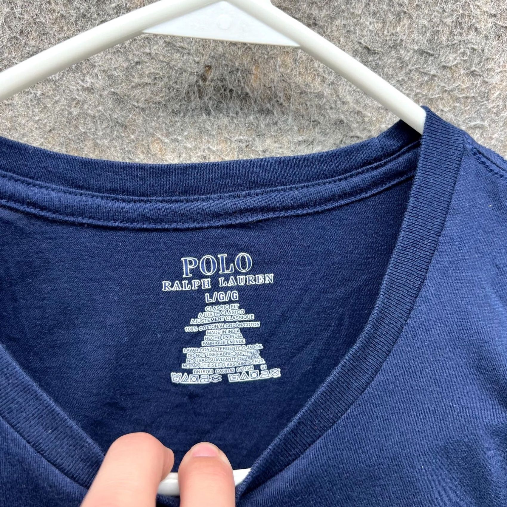 Polo Ralph Lauren Polo Ralph Lauren Shirt Mens Large Navy Blue Crewneck Cotton Pony Tee Size US L / EU 52-54 / 3 - 6 Thumbnail