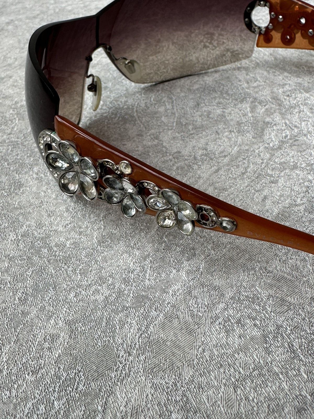 Bvlgari Bvlgari 652-B Crystal Flower Swarowski Rare Sunglasses Size ONE SIZE - 4 Thumbnail