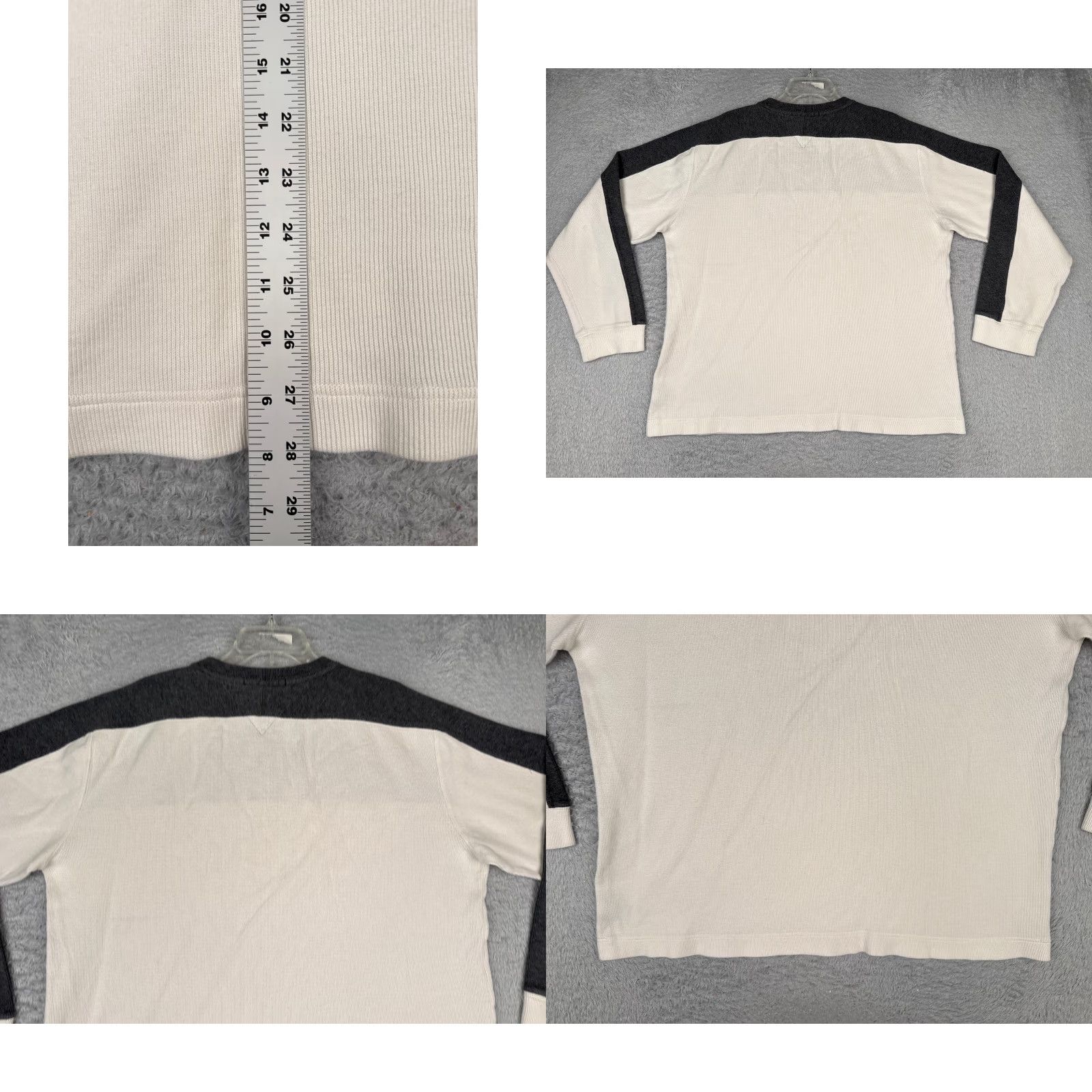 Tommy Hilfiger Tommy Hilfiger Shirt Adult 2XL White Knit Long Sleeve V-Neck Cotton Logo Shirt Men's 2XLT-Shirt White Size US XXL / EU 58 / 5 - 9 Thumbnail