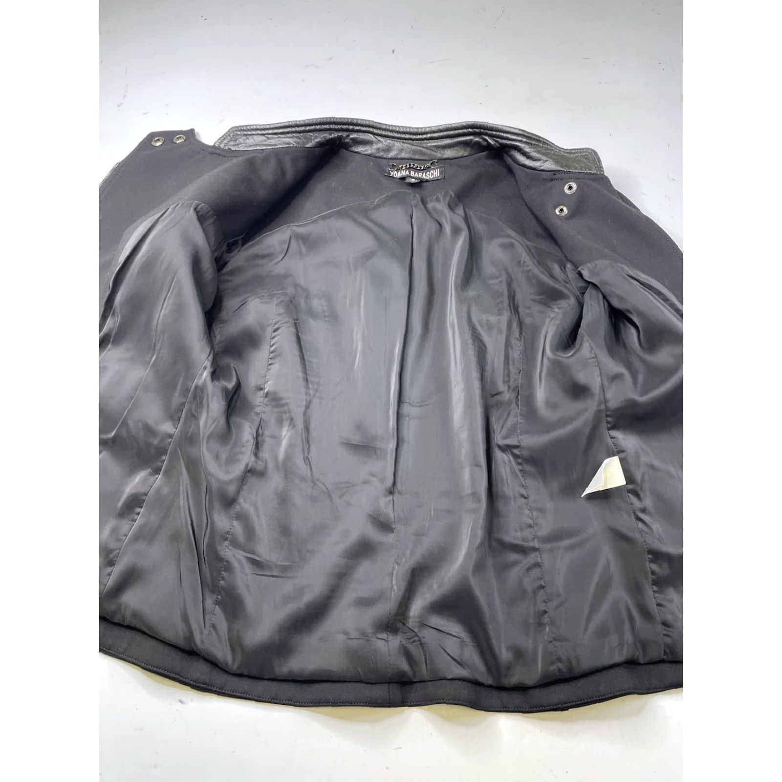 Vintage Yoana Baraschi Jacket Biker Motorcycle Sport Blazer Black Knit Lambskin Lace Sz 6 Women Regular Size M / US 6-8 / IT 42-44 - 4 Thumbnail
