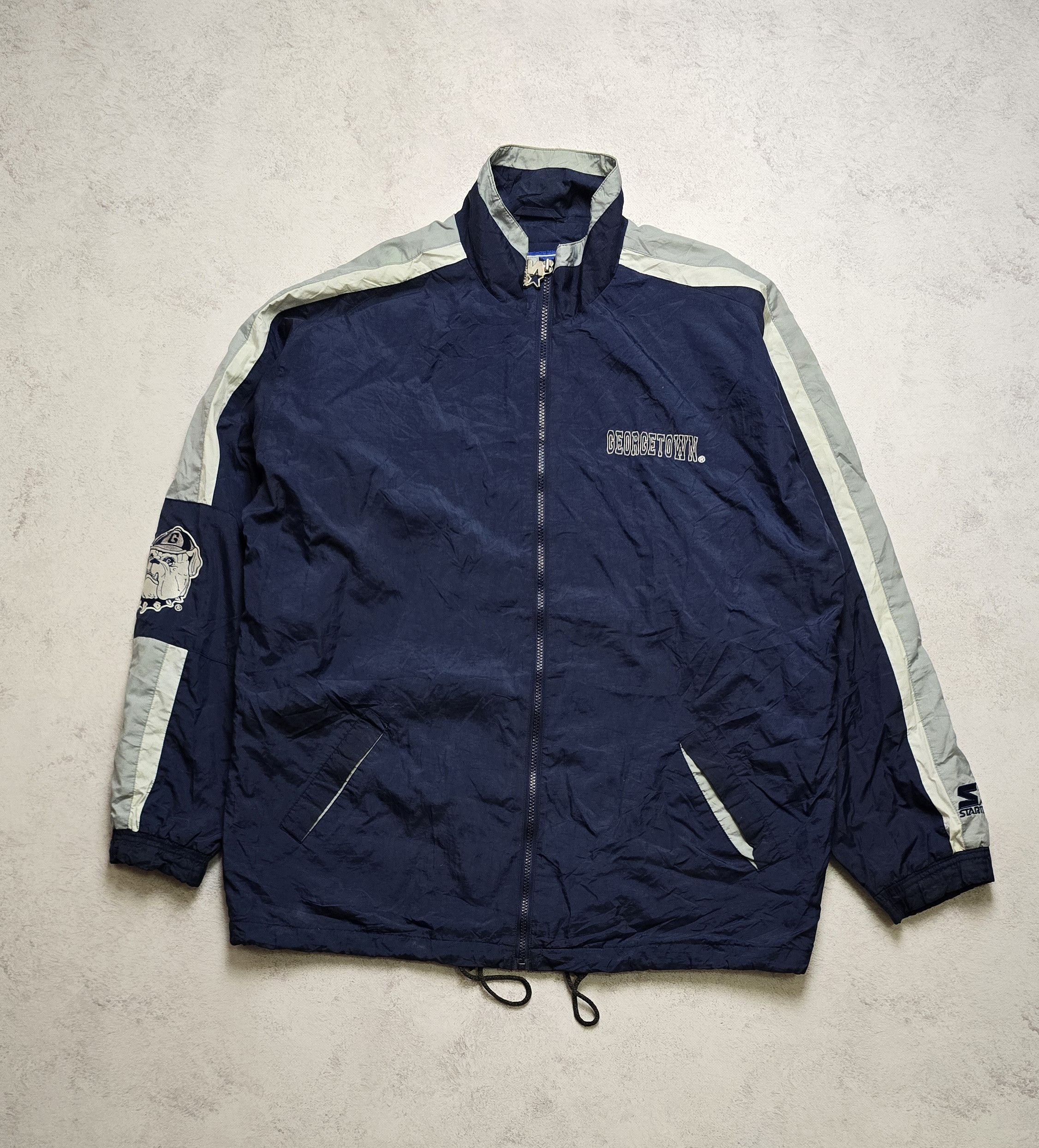 Starter Vintage 90's Starter Georgetown Hoyas Light Jacket Size US L / EU 52-54 / 3 - 2 Thumbnail