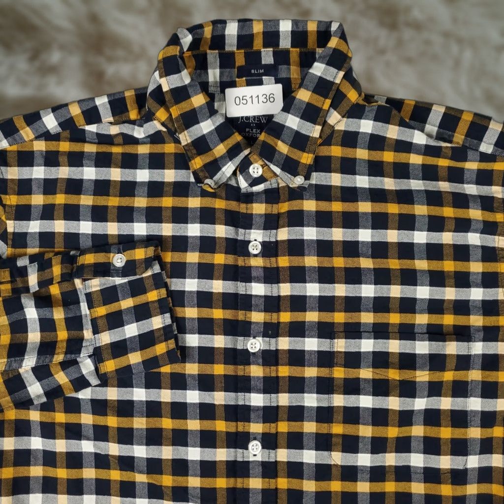 J.Crew J.CREW Shirt Mens L Blue Plaid Button-Up Long Sleeve Oxford Size US L / EU 52-54 / 3 - 1 Thumbnail