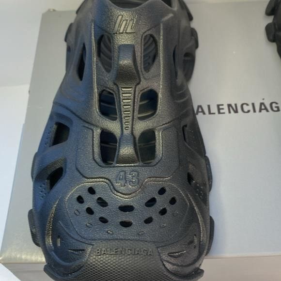 Balenciaga New Authentic Balenciaga Black Comfortable HD rubber mules Size US 10 / EU 43 - 4 Thumbnail