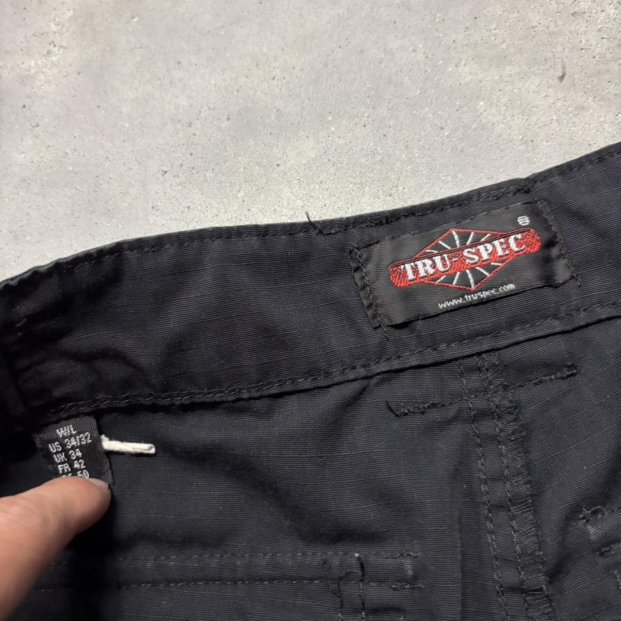 Japanese Brand × Vintage Crazy Vintage Y2K/2000s Baggy Black Streetwear Workwear Skater Cargo Pants! Size US 34 / EU 50 - 7 Thumbnail