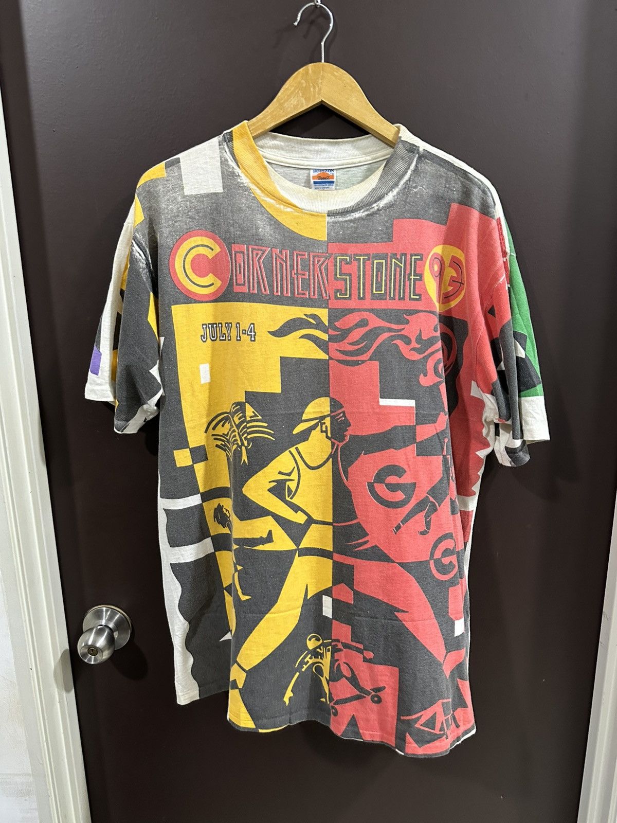 Band Tees × Vintage Vintage 1993 Corner Stones Festival AOP Shirt Size US XL / EU 56 / 4 - 2 Thumbnail
