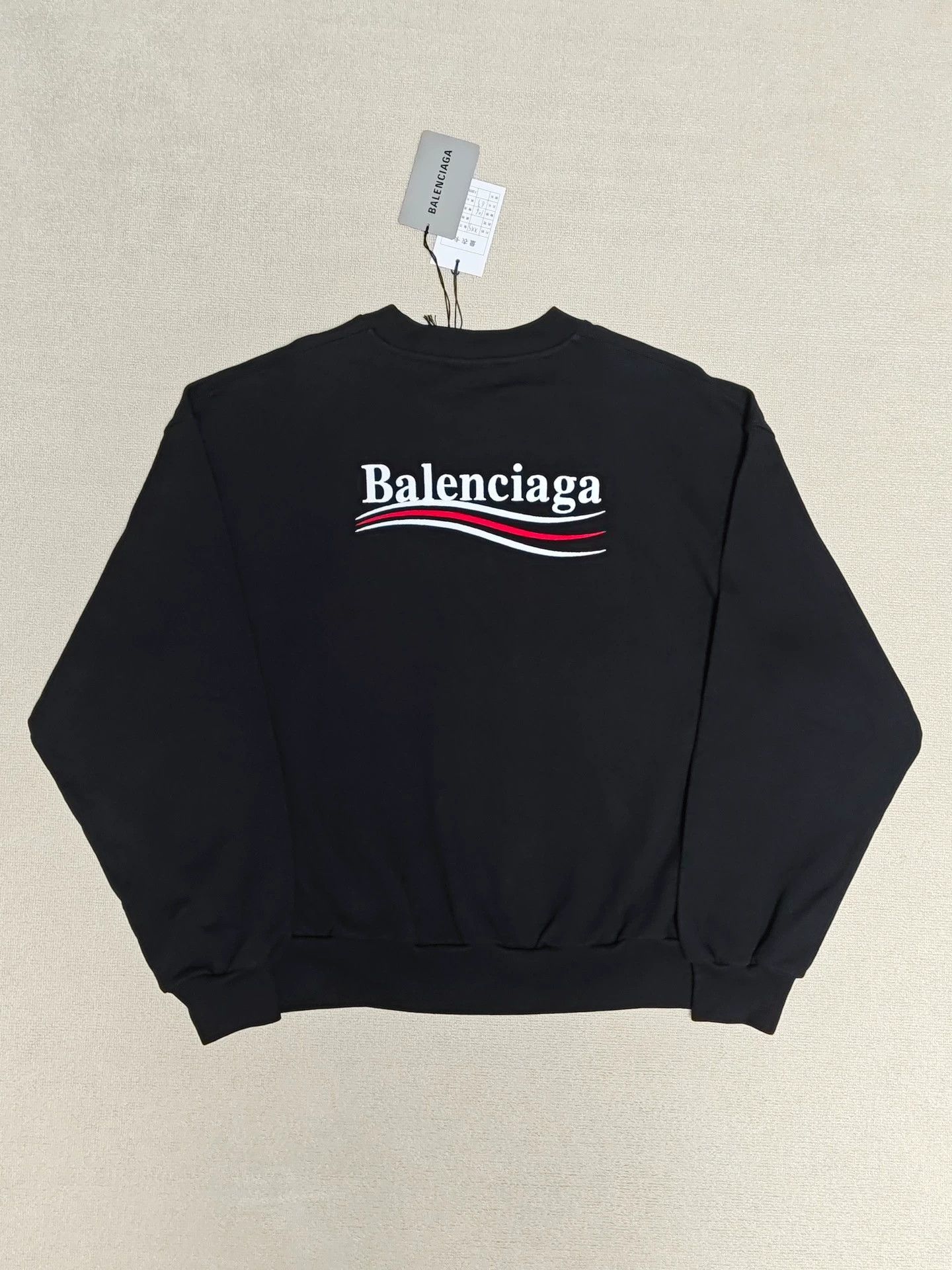Balenciaga Balenciaga 23ss embroidered cola logo round neck long sleeved sweatshirt Size US XXS / EU 40 - 1 Thumbnail