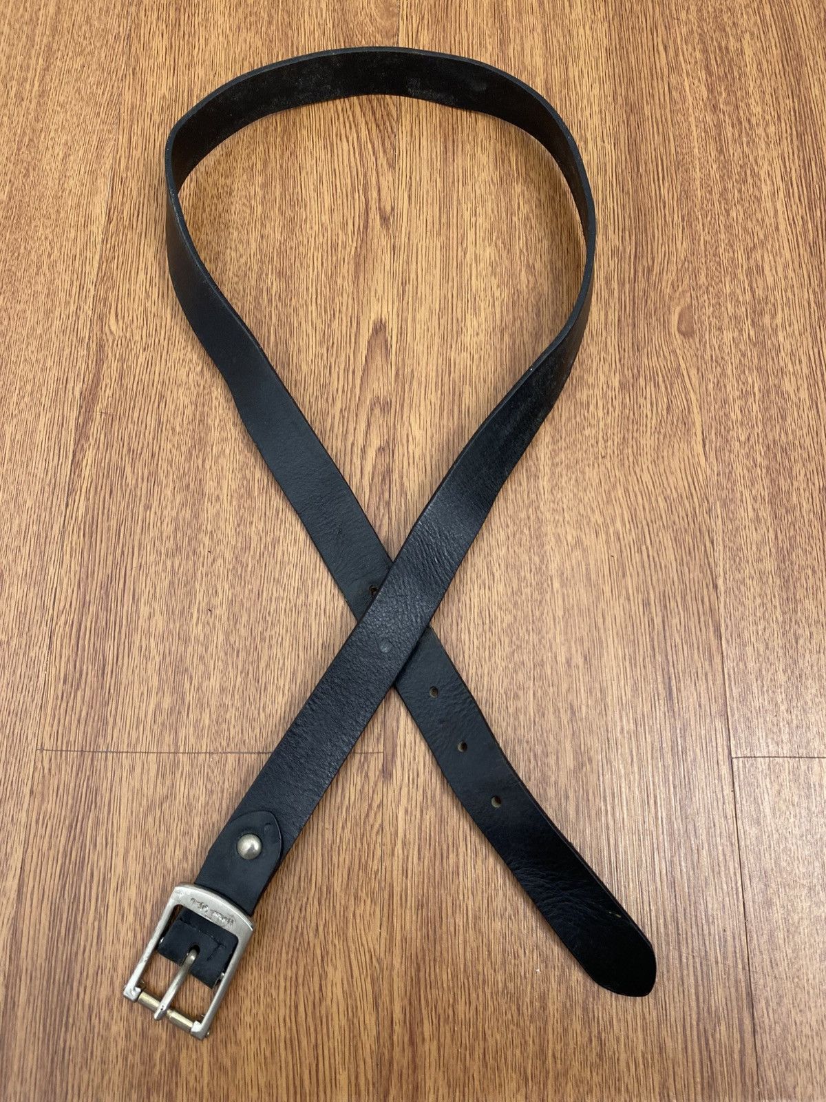 Japanese Brand Number(N)ine black leather belt Size ONE SIZE - 1 Thumbnail