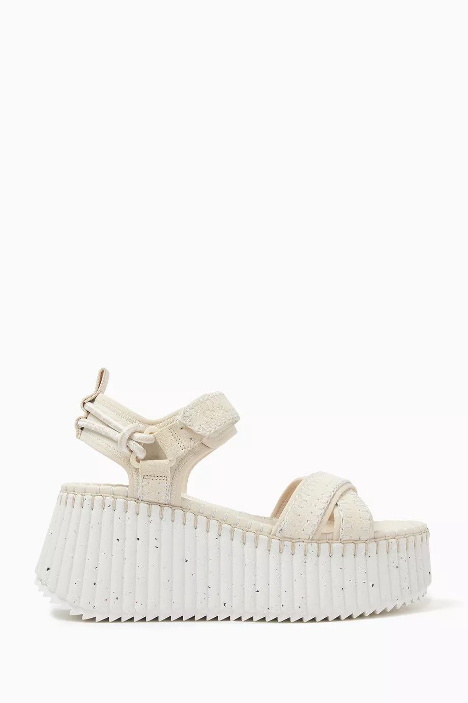 Chloe oc11z0525 Nama Wedge Sandals in Ivory Size US 9 / IT 39 - 1 Thumbnail