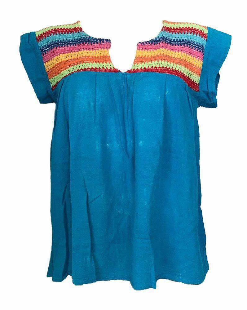 Designer Used Blue Hand Made Bluse M Size M / US 6-8 / IT 42-44 - 1 Thumbnail