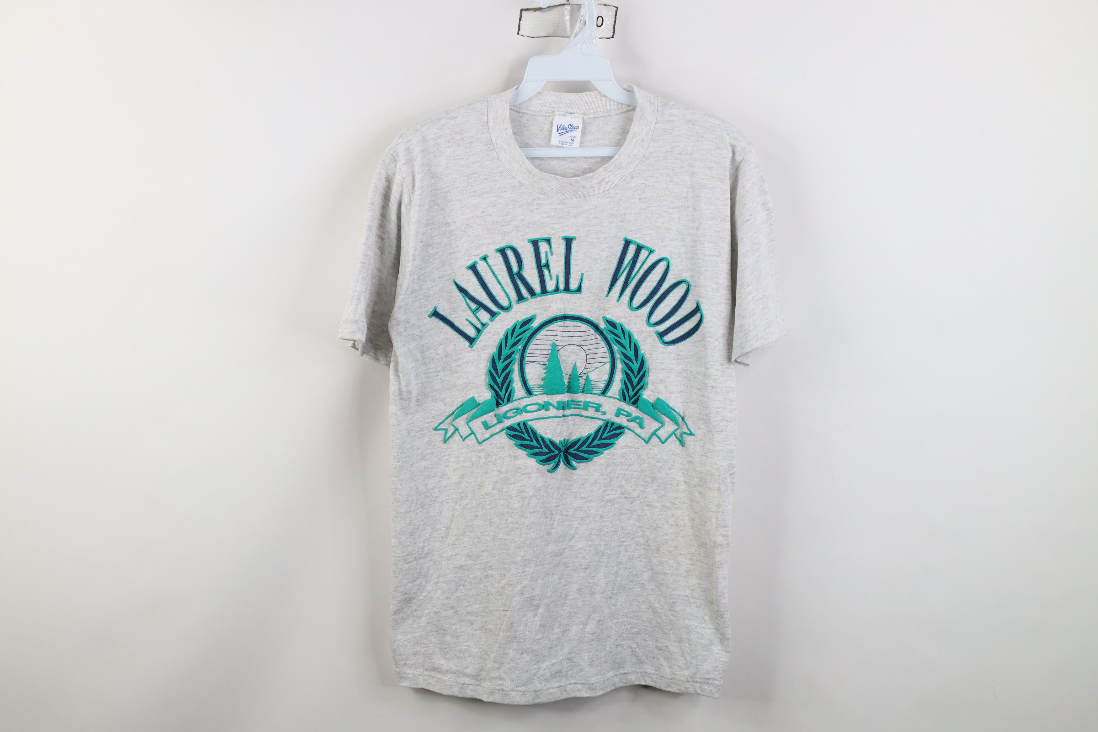 Vintage Vintage 90s Puff Paint Laurel Wood Pennsylvania T-Shirt USA Size M / US 6-8 / IT 42-44 - 1 Thumbnail