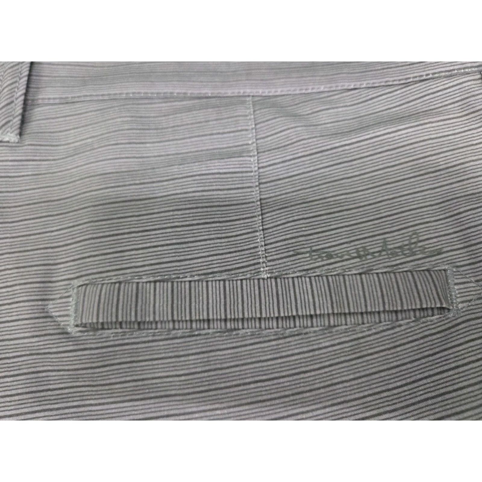 TravisMathew Travis Mathew Mens Chino Golf Shorts Grey/Black Stripe 40 Regular Inseam 10in Zip Front Pattern Striped Golfing Casual Activewear Summer Spring Fall Size US 40 / EU 56 - 7 Thumbnail