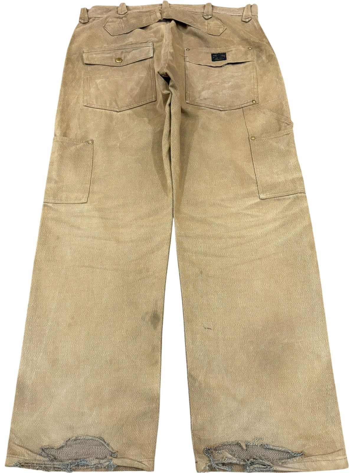 Japanese Brand Vintage Japanese Brand Buckle Back Carpenter Baggy Jeans Size US 34 / EU 50 - 2 Thumbnail