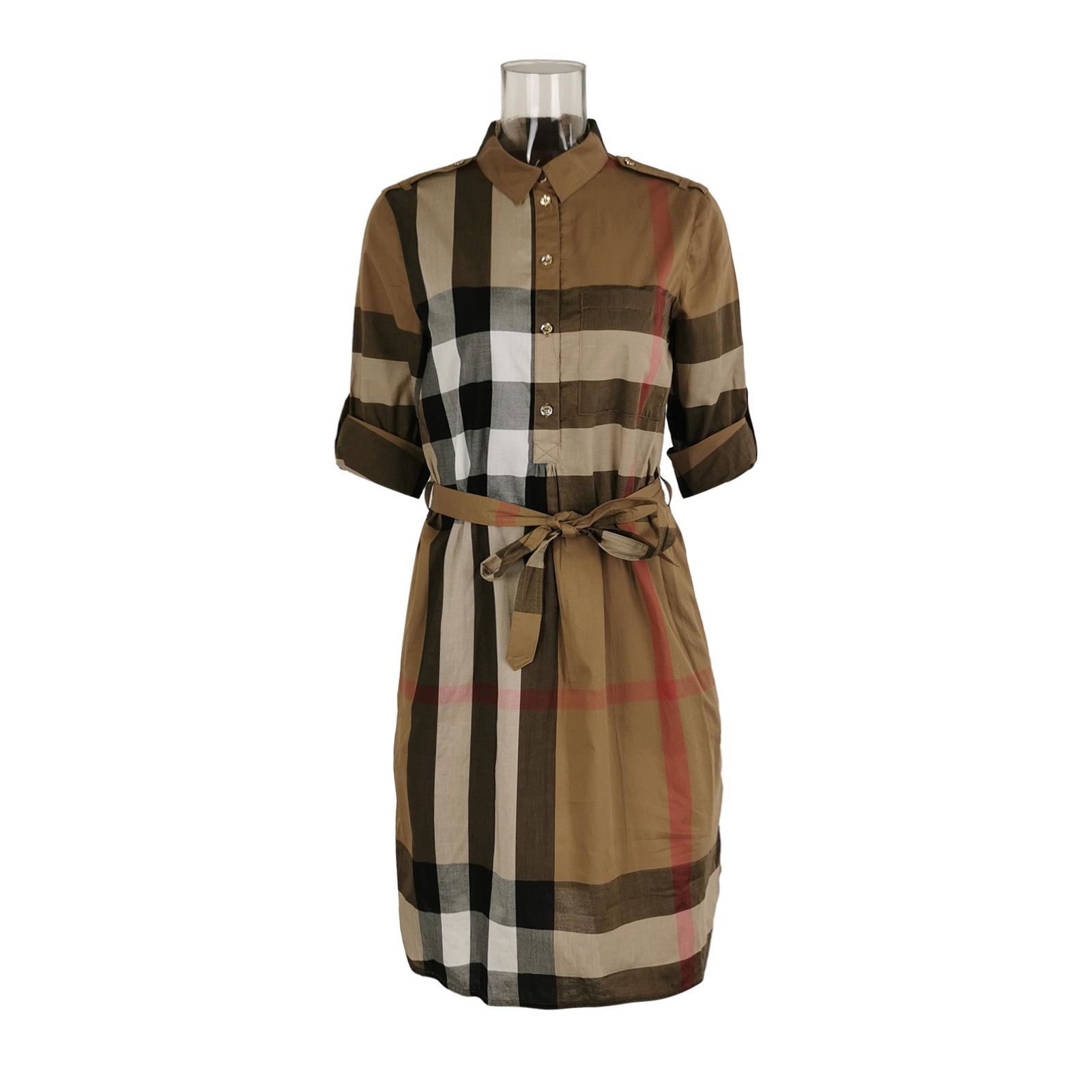 Burberry Burberry Check Cotton Shirt Dress Size IT 40 Size S / US 4 / IT 40 - 1 Thumbnail