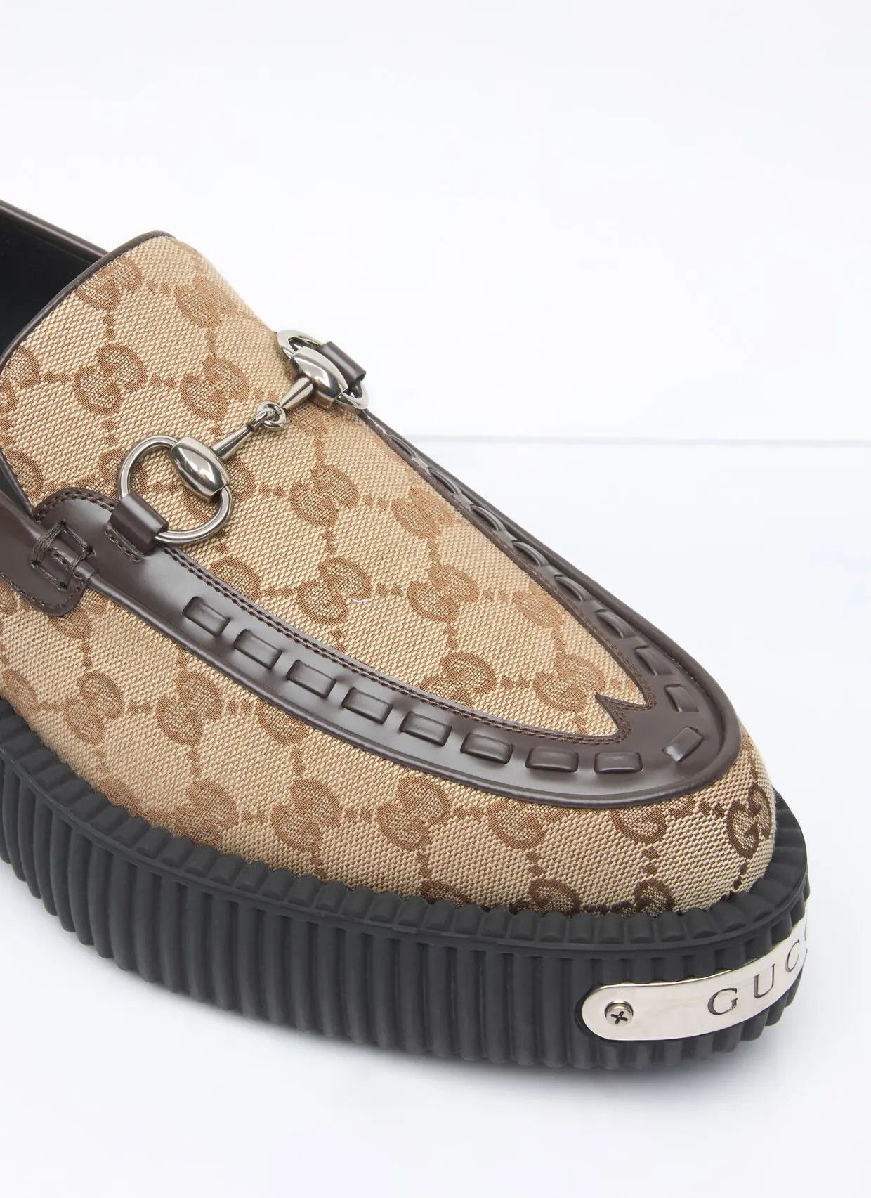 Gucci o1s1wg111025 Men's Gucci Horsebit Creeper Loafers Multicolor Size US 10 / EU 43 - 2 Thumbnail