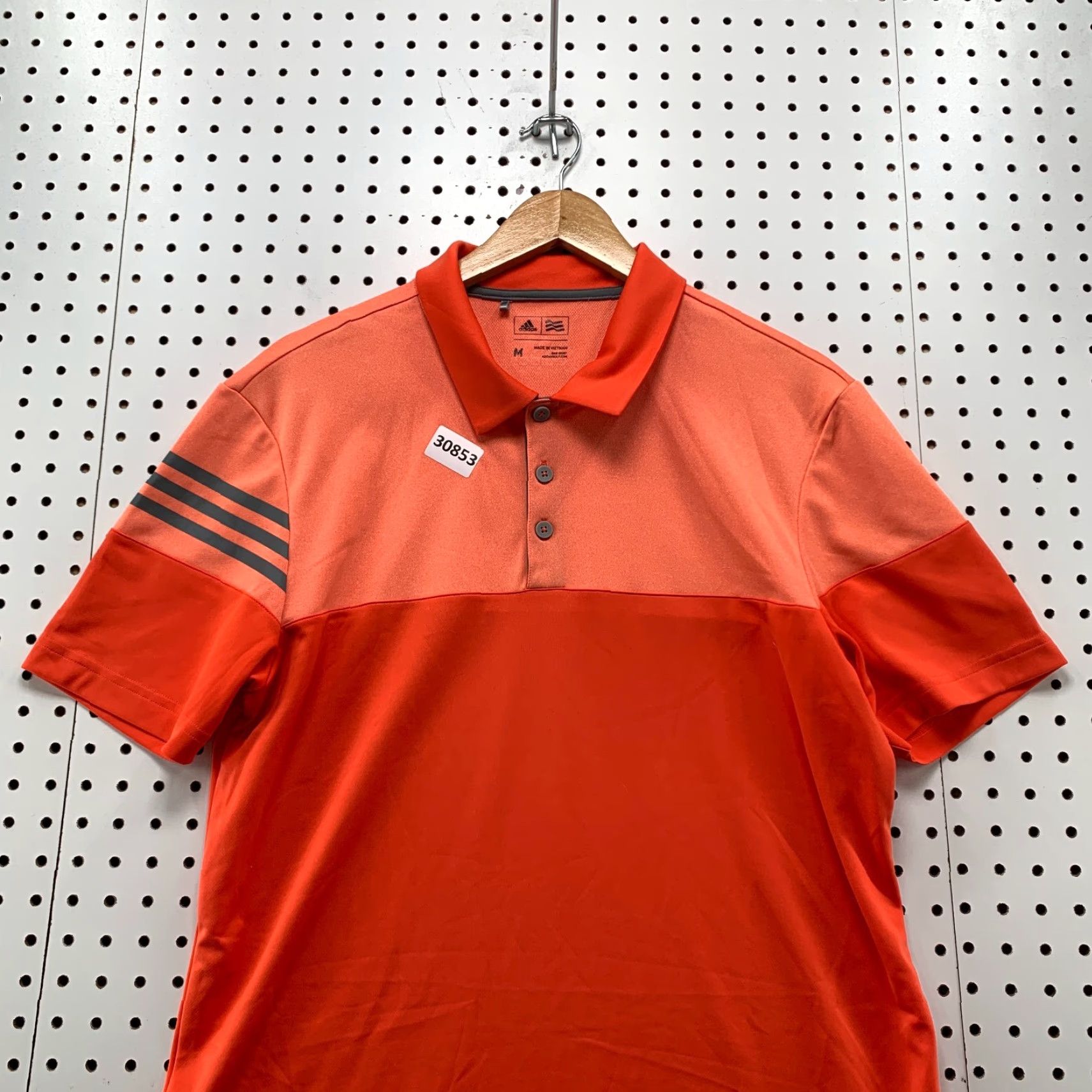 Adidas Adidas Golf Polo Shirt Mens Medium Orange Colorblock Active Short Sleeve 21x28 Polo Mens Colorblock Orange Golf Shirt Adidas Size US M / EU 48-50 / 2 - 5 Thumbnail