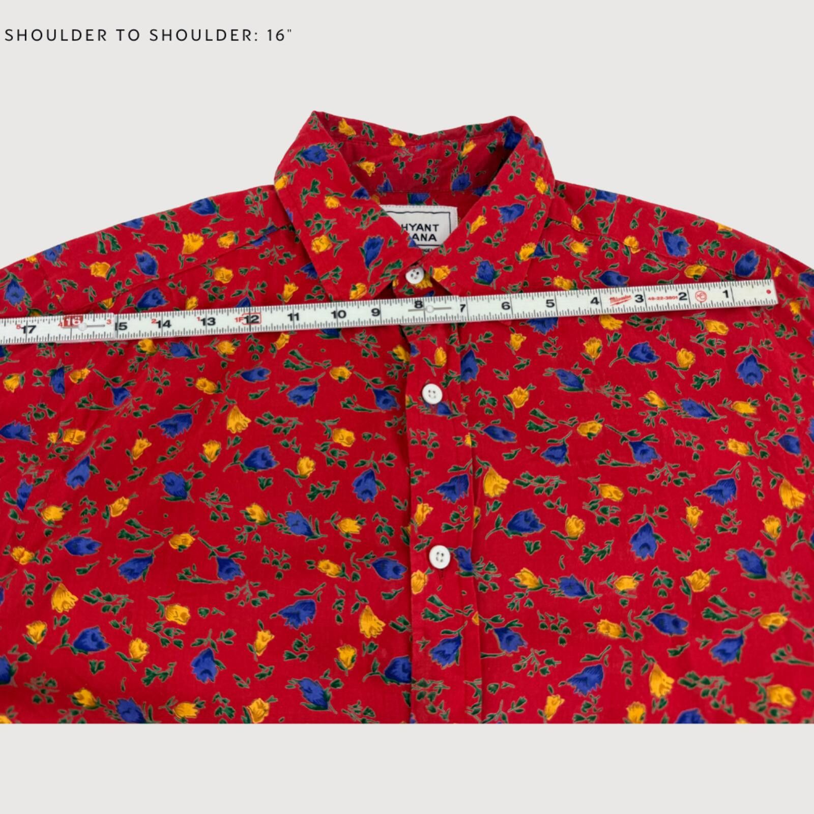 Other Dushyant Asthana Red Floral Button Up Shirt S Size US S / EU 44-46 / 1 - 8 Thumbnail