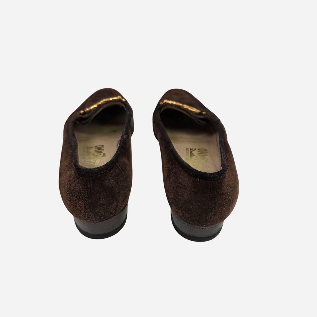 Salvatore Ferragamo Salvatore Ferragamo Chocolate Brown Suede Leather Loafers Size US 6.5 / IT 36.5 - 5 Thumbnail