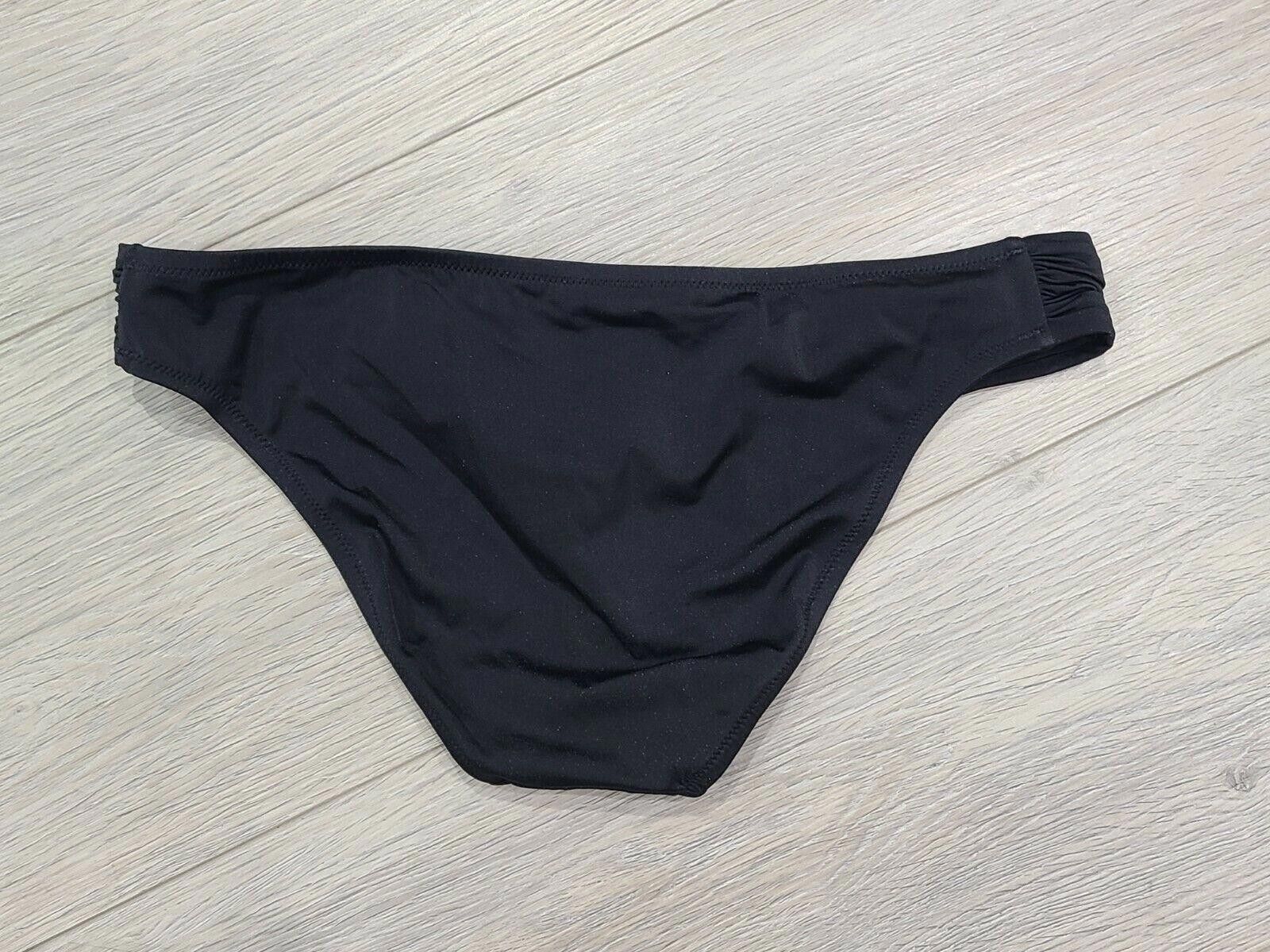 Designer Shade And Shore Bikini Bottom Large Black Scrunched Sides Size ONE SIZE - 3 Thumbnail