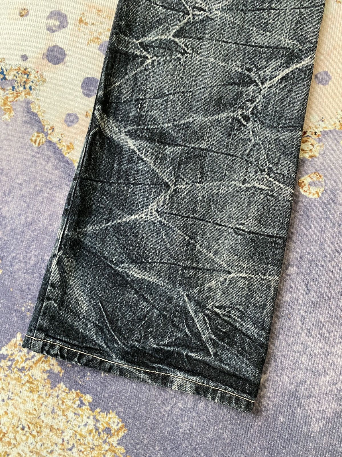 If Six Was Nine × Japanese Brand × Tornado Mart 2000s - Salty Dog Claws Mark Buckle Back Flare Denim Size US 32 / EU 48 - 13 Thumbnail