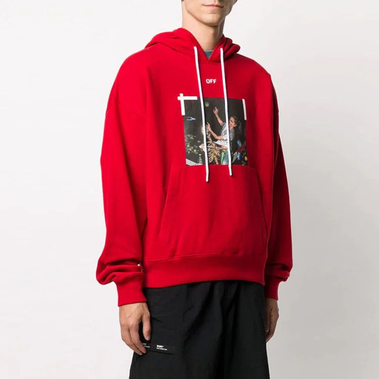 Off-White Red Pascal Painting Arrows Oversized Hoodie Size US XXL / EU 58 / 5 - 2 Thumbnail