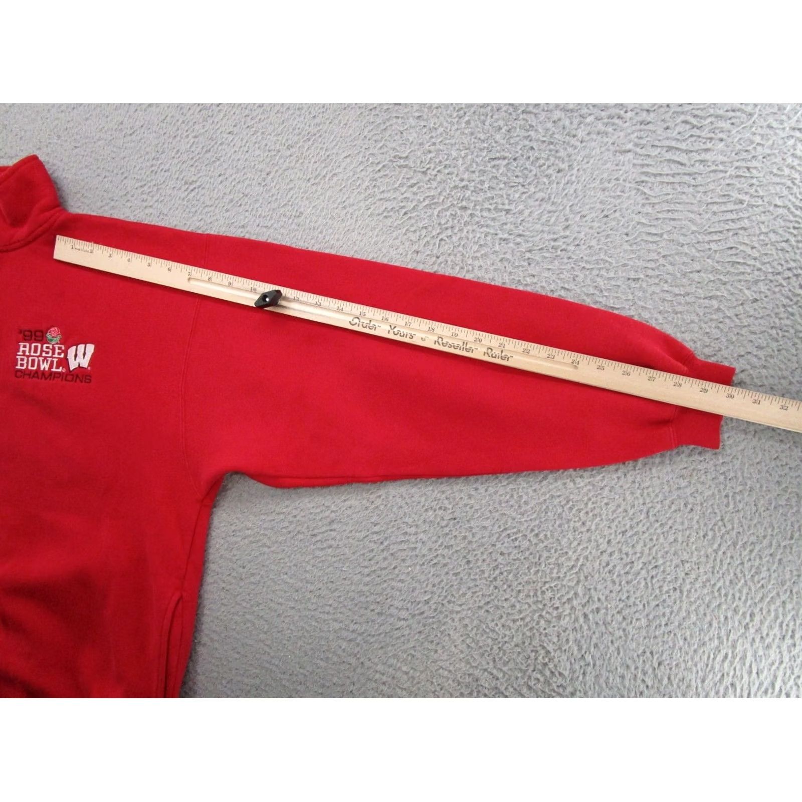 Vintage VINTAGE Wisconsin Badgers 1/4 Zip Sweatshirt Men L Red 90s 1999 Cadre Shirt Size US L / EU 52-54 / 3 - 7 Thumbnail