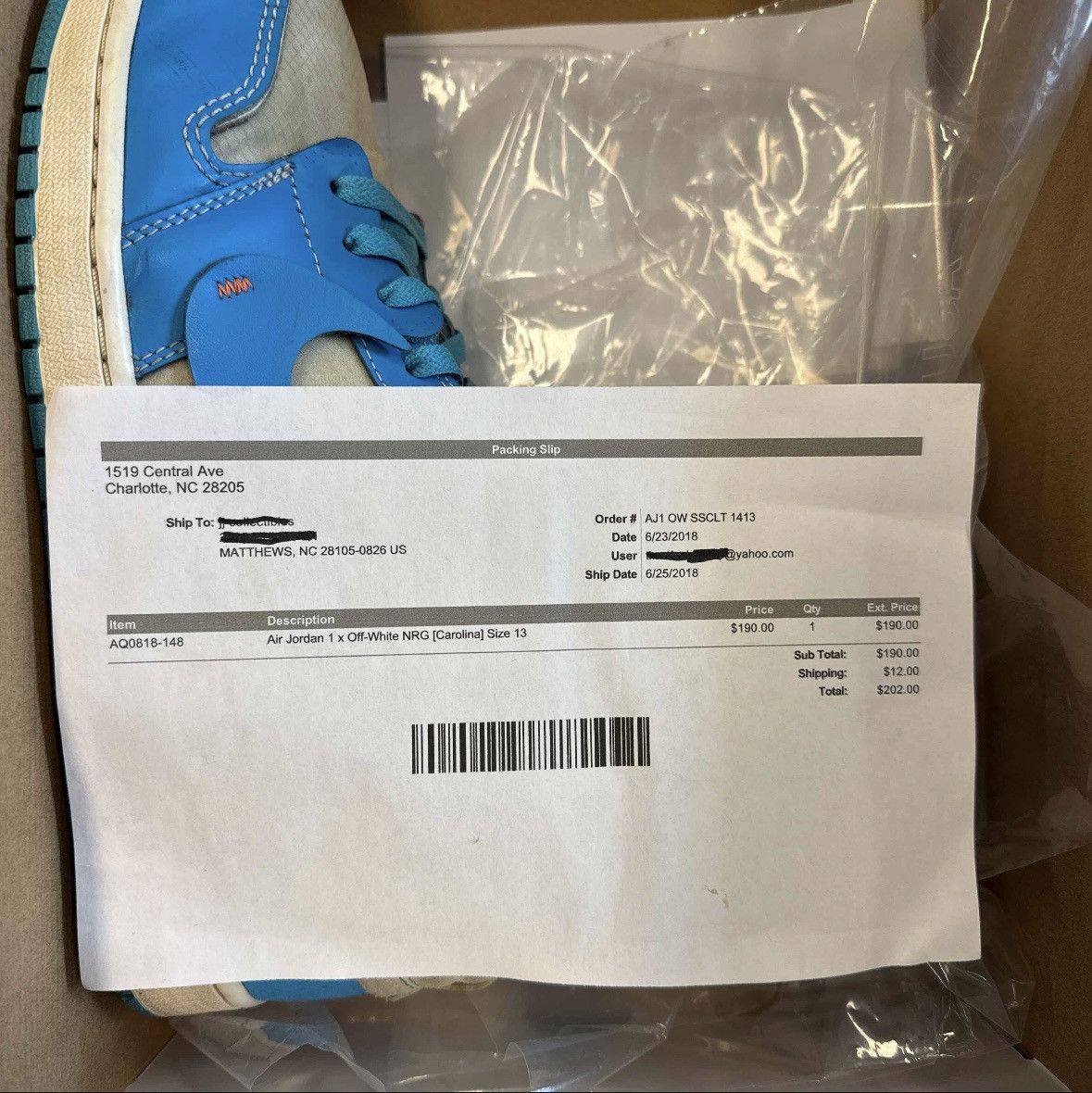 Nike × Off-White Jordan 1 Off White UNC Size US 13 / EU 46 - 7 Thumbnail