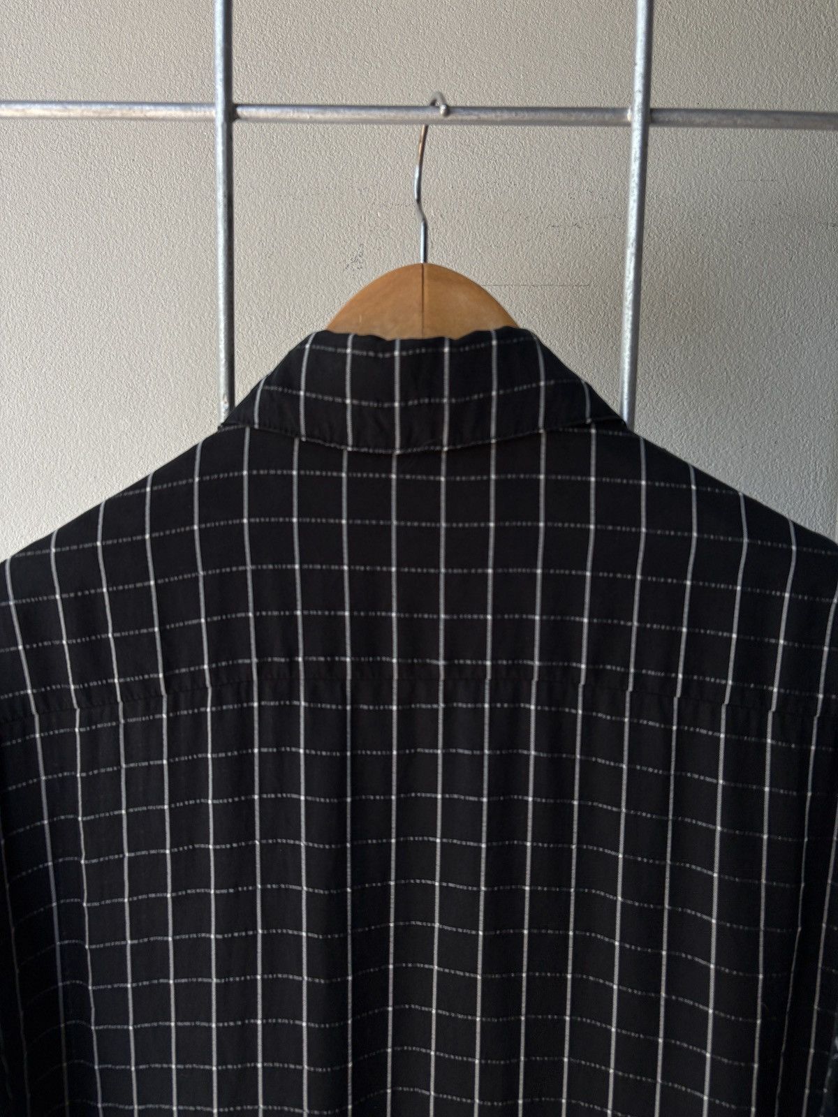 Y's × Yohji Yamamoto Y's Yohji Yamamoto grid black shirt dress. Size XS / US 0-2 / IT 36-38 - 10 Thumbnail