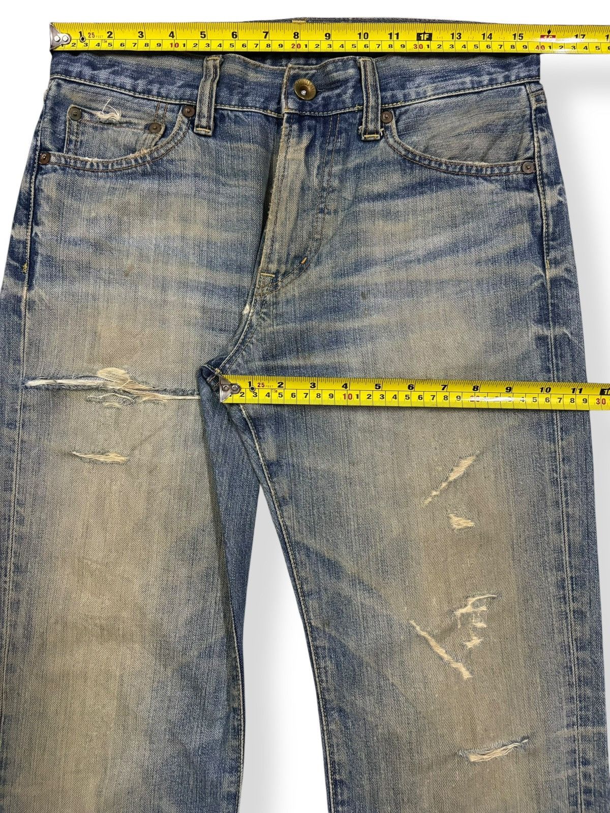 Undercover × Uniqlo Vintage Uniqlo S002 Mud Wash Distressed Grunge Jeans Size US 31 - 16 Thumbnail