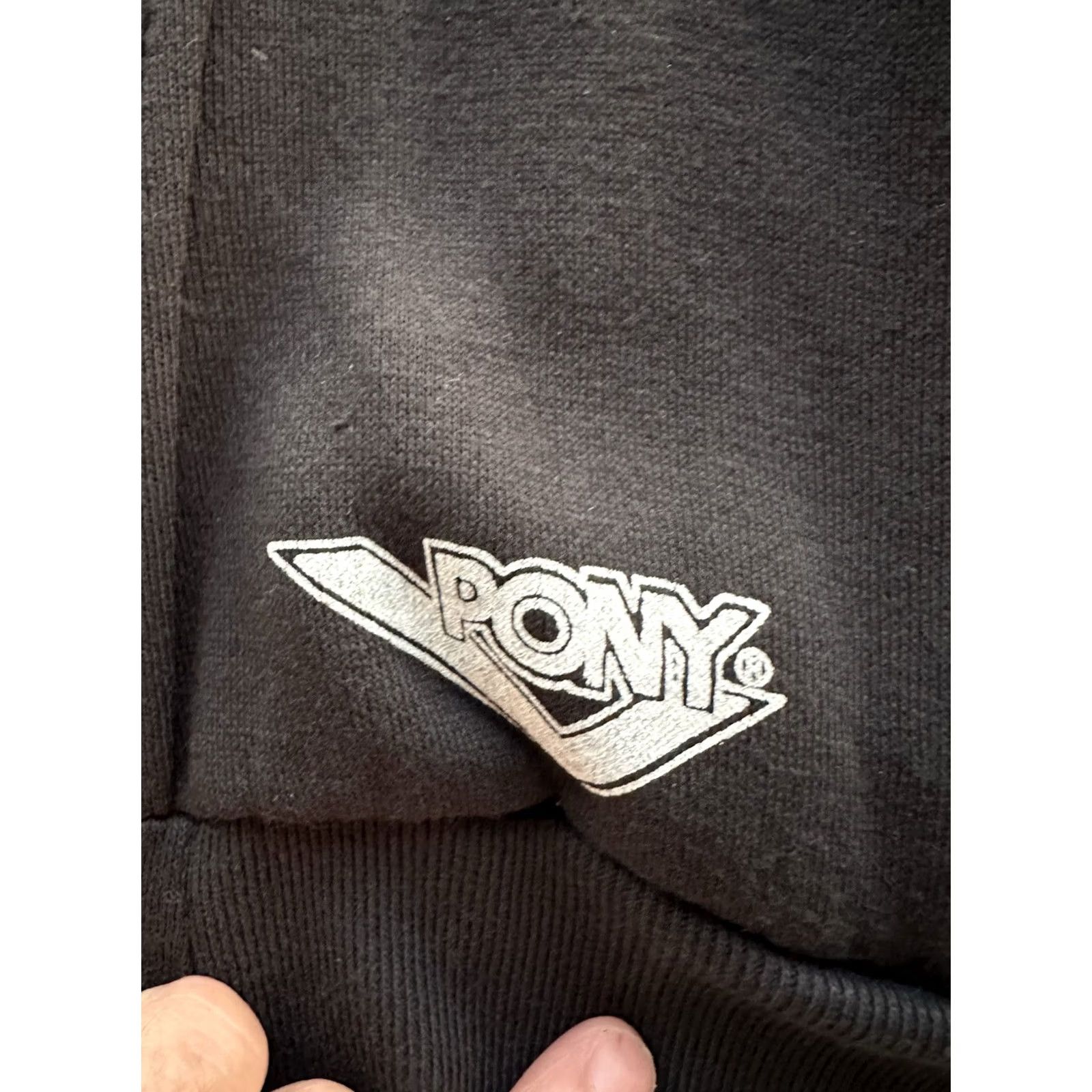 PONY VINTAGE Pony Brand Sweatshirt Full Zip Mens XL Black Red Blue Gray 80s 90s Knit Logo Cotton Blend Long Sleeve | Sweatshirt | Men Size US XL / EU 56 / 4 - 2 Thumbnail