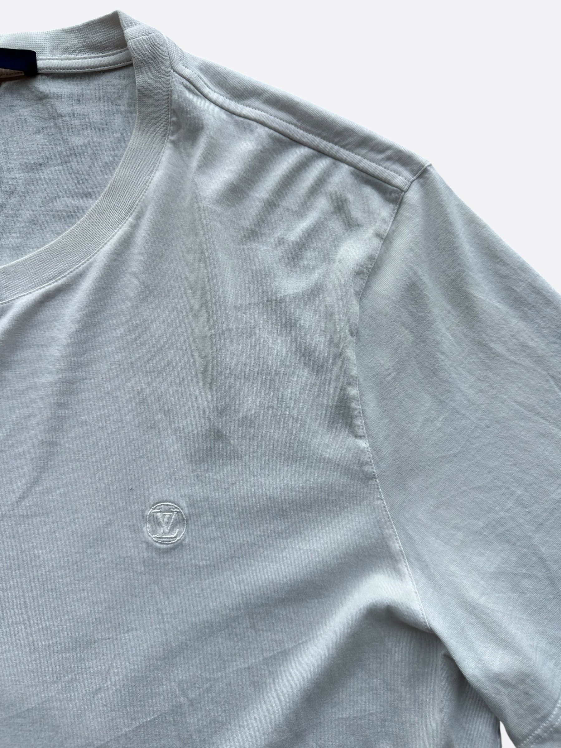 Louis Vuitton Louis Vuitton White Mini Embroidered Logo Classic T-Shirt Size US XXL / EU 58 / 5 - 3 Thumbnail