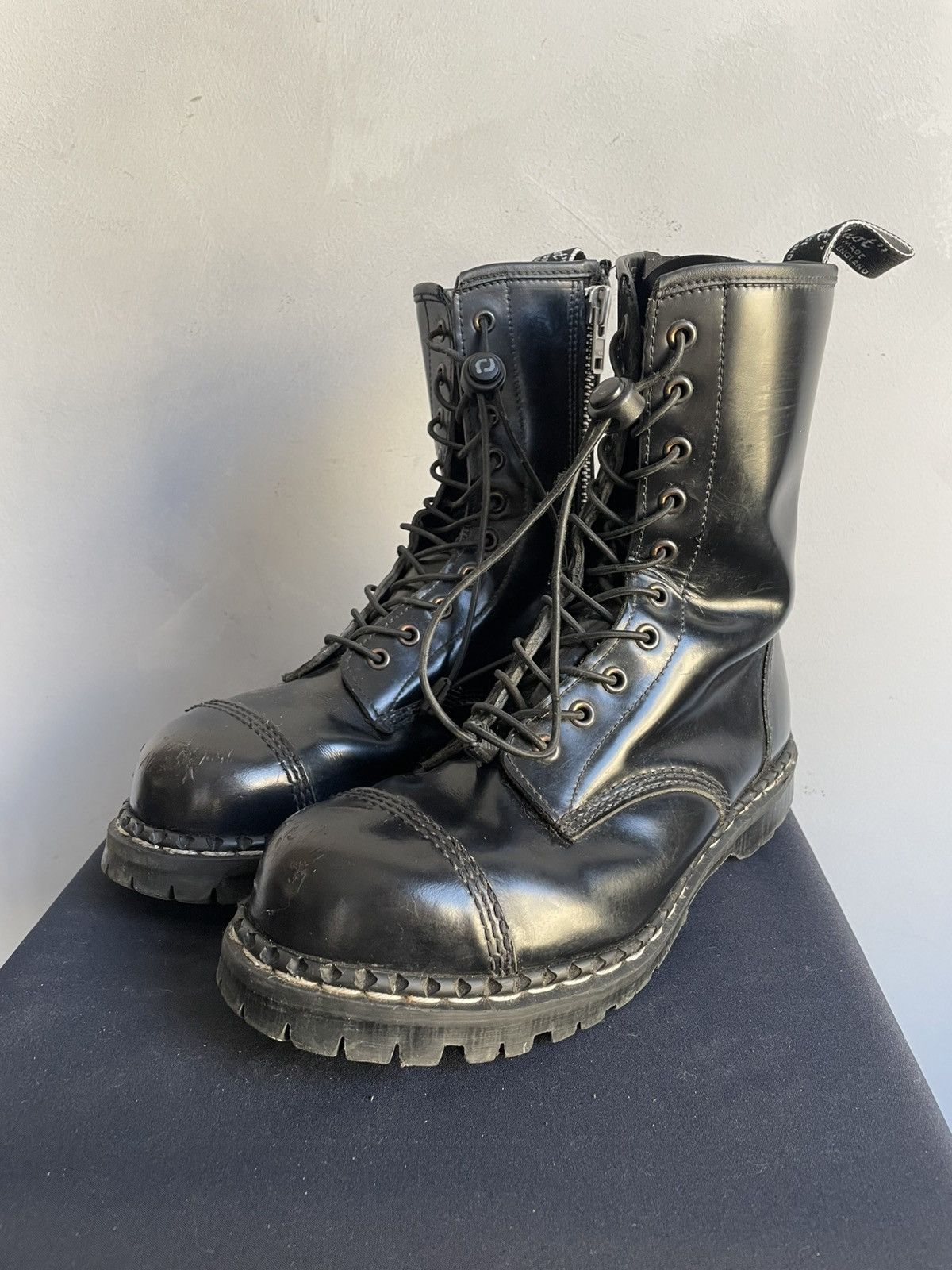 Undercover Leather Black Boots Platform High Dirk Bikkembergs Style Size US 8 / EU 41 - 6 Thumbnail