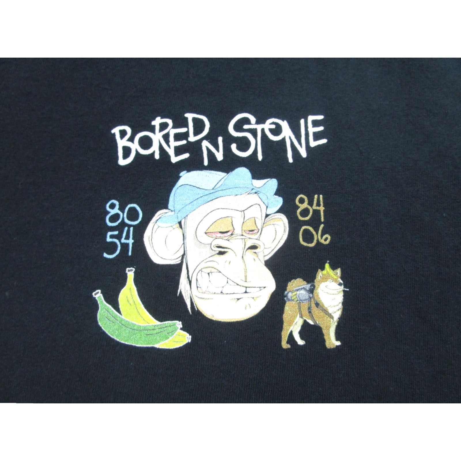 Vintage Bored N Stone Shirt Mens Large Black Dog Ape Streetwear Graphic Tee T-Shirt Size US L / EU 52-54 / 3 - 3 Thumbnail