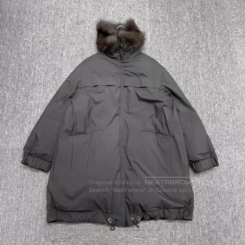 Loro Piana Loro Piana Fox Fur Collar Cashmere Coat. Size US XL / EU 56 / 4 - 1 Thumbnail