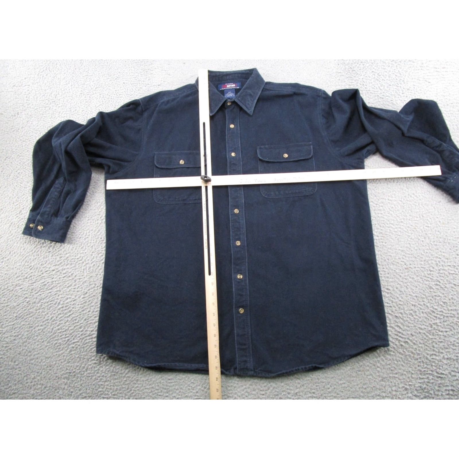 Vintage VTG Five Brother Chamois Flannel Blue 100% Cotton Button Up Mens 2XLT Size Big & Tall White? Size US XXL / EU 58 / 5 - 3 Thumbnail
