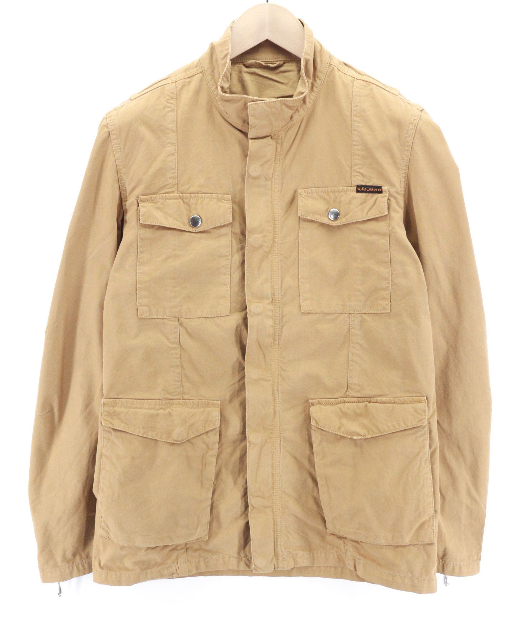 Nudie Jeans MICK S Brown Patch Zipper Unlined Logo Jacket 80736 Size US S / EU 44-46 / 1 - 1 Thumbnail