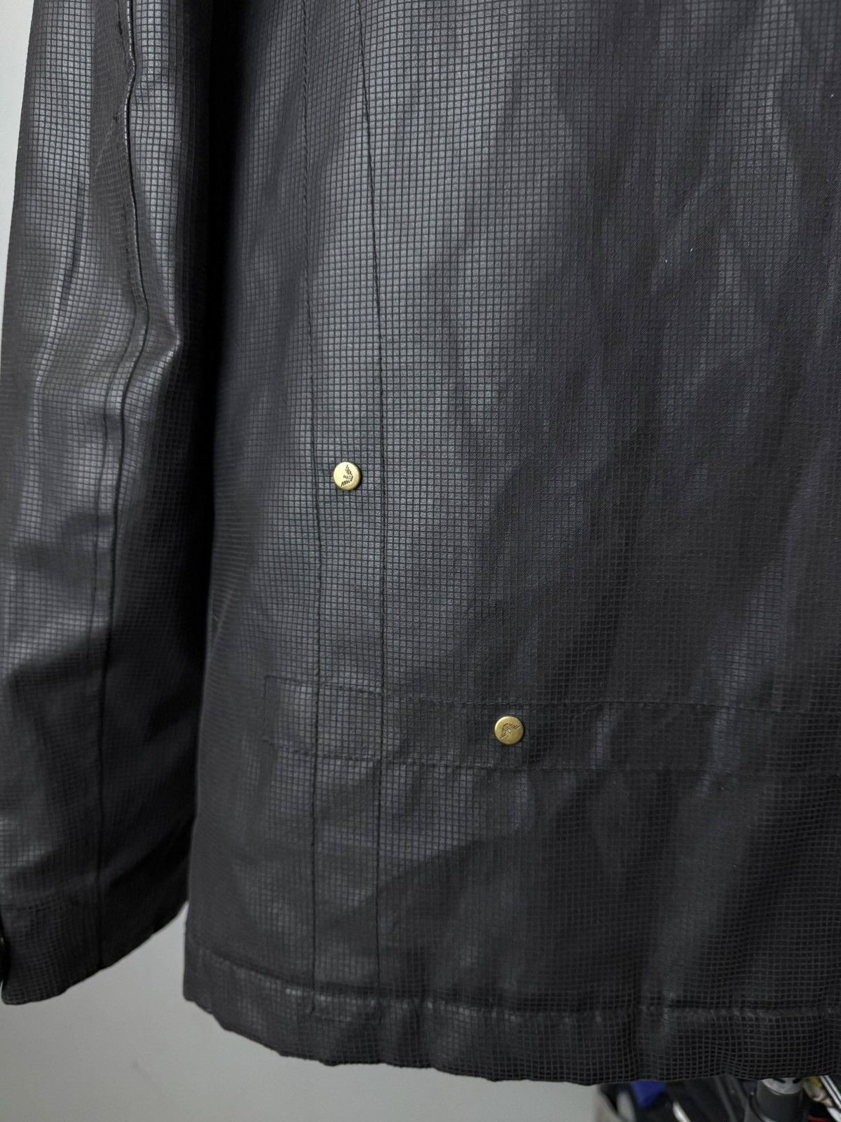 Emporio Armani Vintage Emporio Armani Archive Coated Jacket Leather Style Size US M / EU 48-50 / 2 - 13 Thumbnail