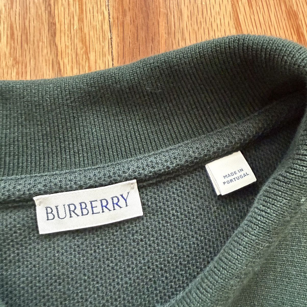Burberry Burberry Green Cotton Long Sleeve Polo Shirt Size US XS / EU 42 / 0 - 4 Thumbnail
