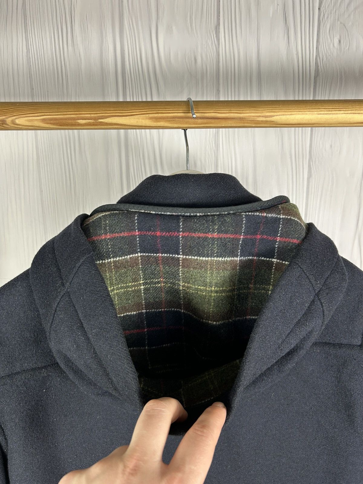 Barbour Barbour Duffle Wool Heavy Coat Size 40 Dark Blue Size US M / EU 48-50 / 2 - 9 Thumbnail