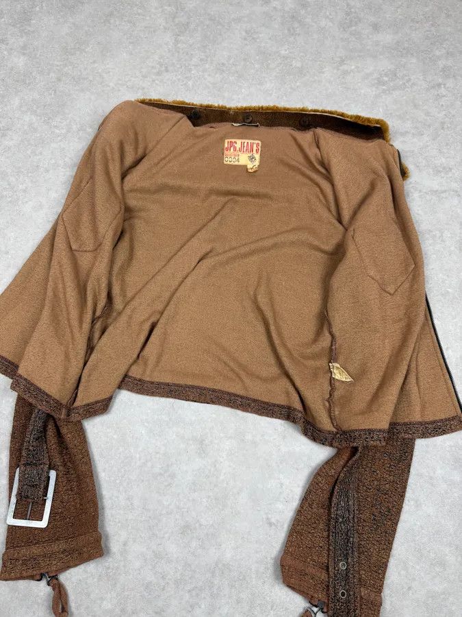 Jean Paul Gaultier 2000s Jean Paul Gaultier Brown Aged Raw Cotton Jacket Size M / US 6-8 / IT 42-44 - 8 Thumbnail