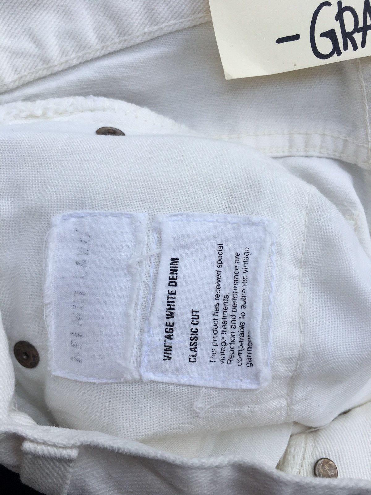 Helmut Lang Rare Vintage Helmut Lang White Denim/ Jeans Classic Cut Size US 28 / EU 44 - 16 Thumbnail