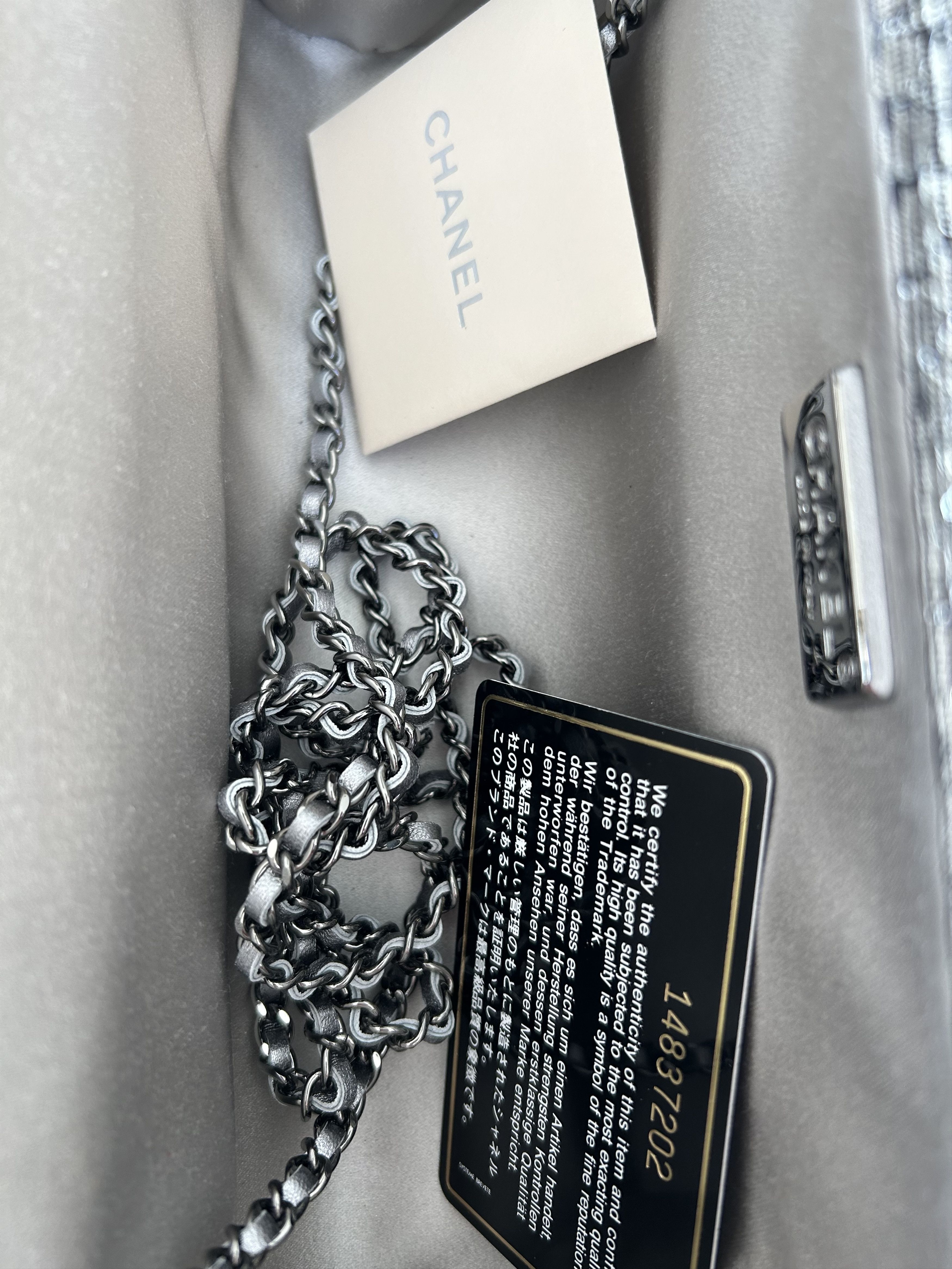 Chanel Chanel Silver Python Clutch on Chain Bag Size ONE SIZE - 4 Thumbnail