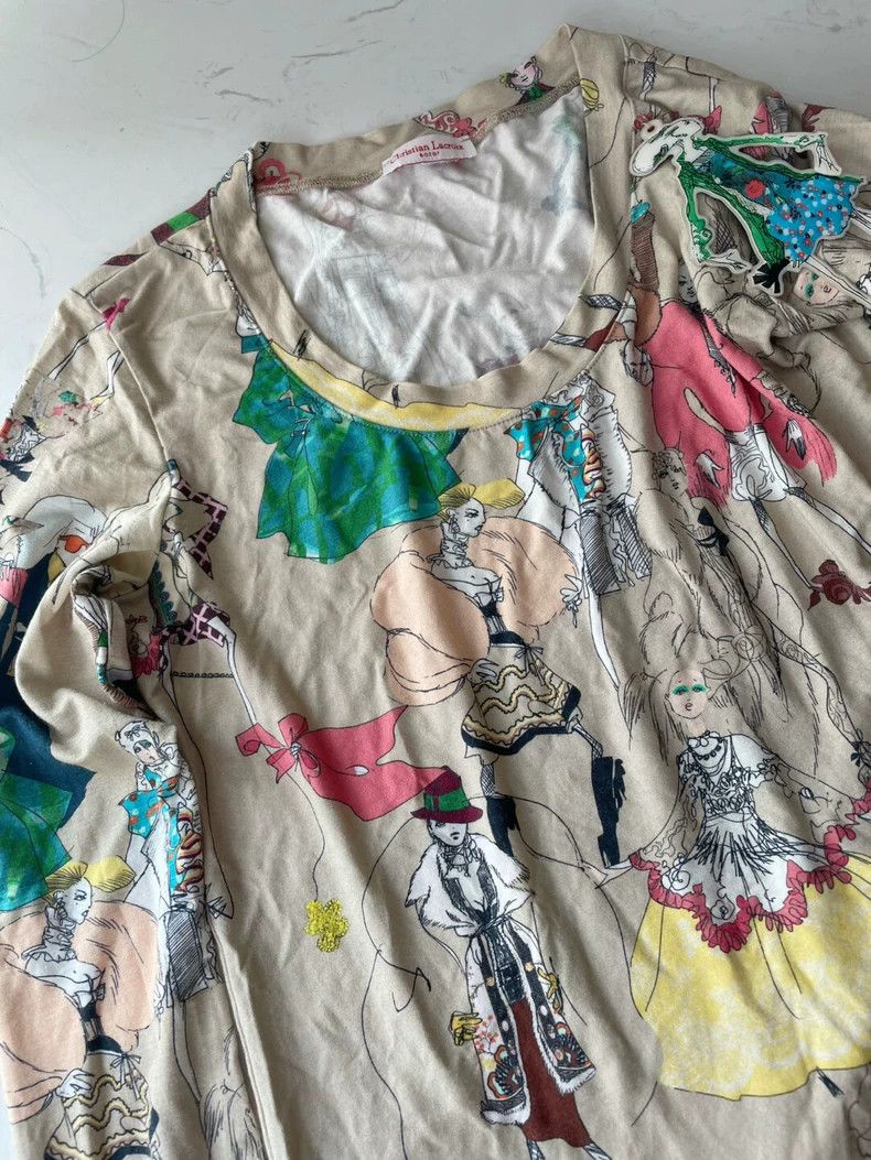 Christian Lacroix Christian Lacroix Retro flapper long T-shirt 2504-Nextarrow Size S / US 4 / IT 40 - 4 Thumbnail