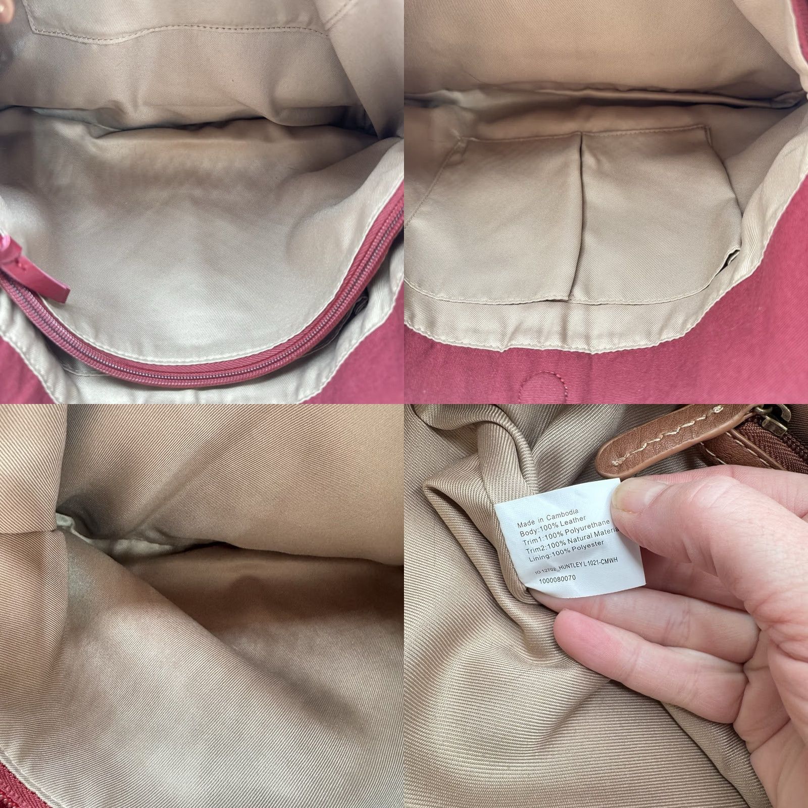 The Sak The Sak Huntley Leather Hobo Shoulder Bag Red Women Large CMWH NWOT Size ONE SIZE - 9 Thumbnail